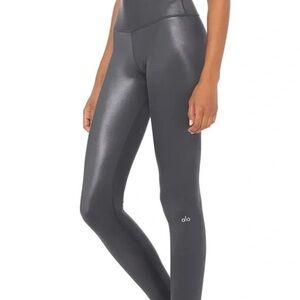 All Yoga Gray shine high rise legging tight size medium